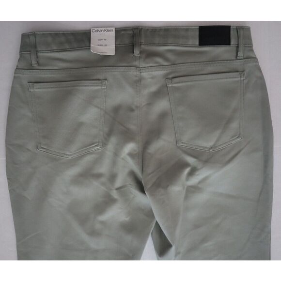 Calvin Klein 40VM614 Men's Sz 38x32 Shadow Gray Move 365 Slim Fit 5-Pocket Pants - Picture 8 of 12